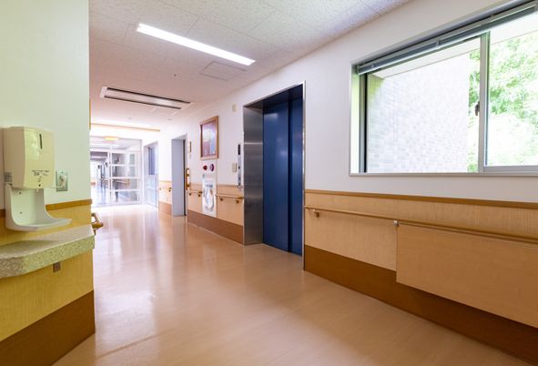 広々とした明るい廊下