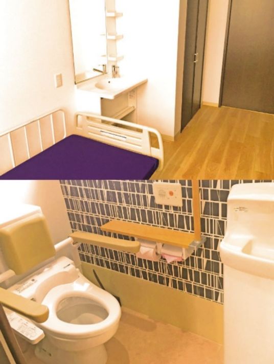 居室と洗面トイレ設備