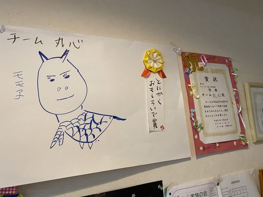 壁掛けの手作り掲示物