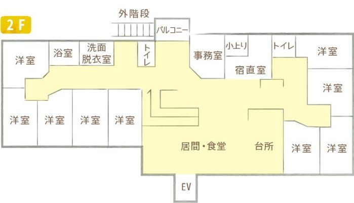 明るい廊下の間取り図