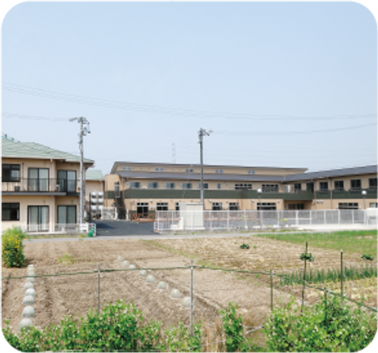広々とした外観