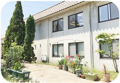 植栽が施された建物外観