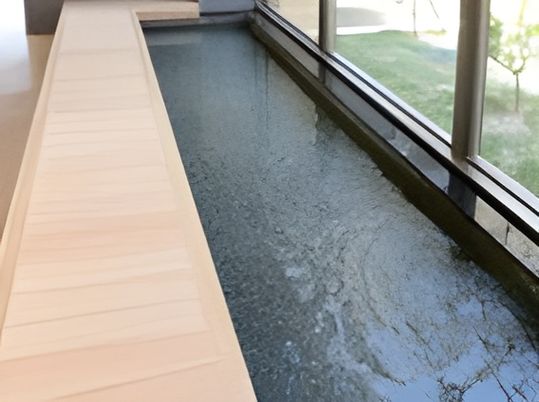 中庭の水辺