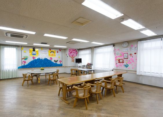 装飾された共有スペース