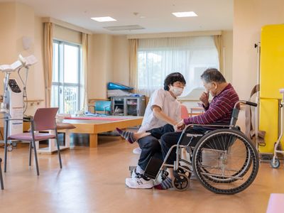 機能訓練を指導する様子