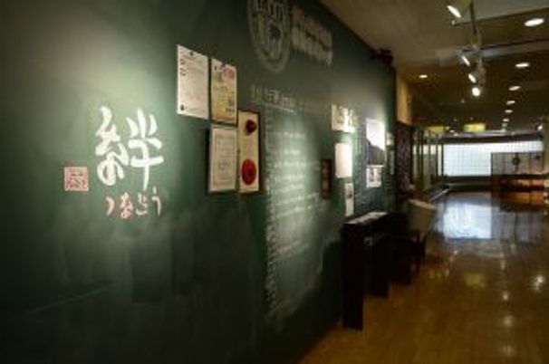 情報掲示の廊下