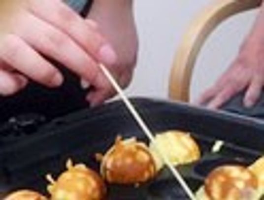 たこ焼き作りの様子