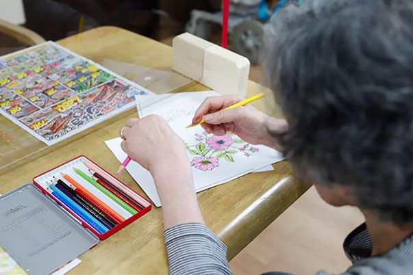 お絵かきの様子