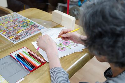 お絵かきの様子