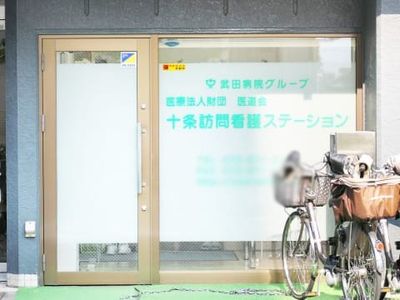 自転車と入り口