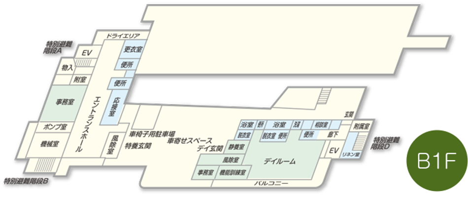 介護施設の配置図