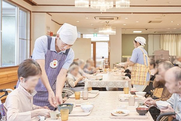 明るい食堂