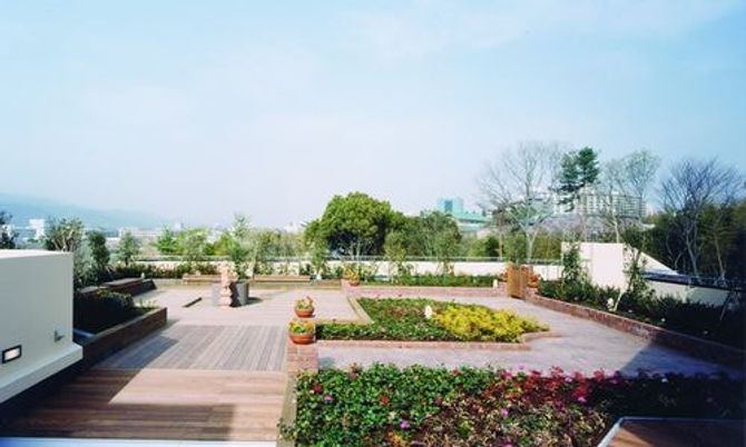 開放感のある庭園