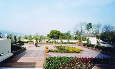 開放感のある庭園