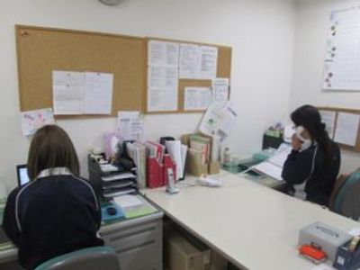 スタッフが働く部屋