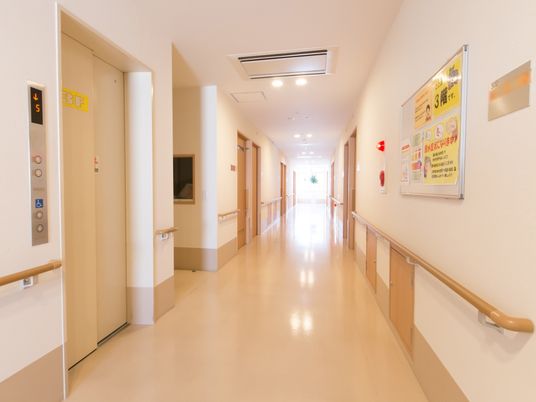 清潔な廊下とエレベーター