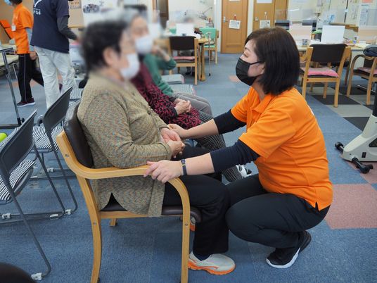 親身なサポートの場面