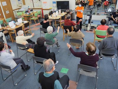 体操の様子が見られる部屋