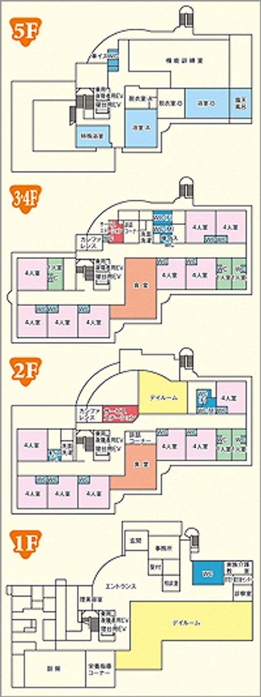 多彩な機能のフロア案内図
