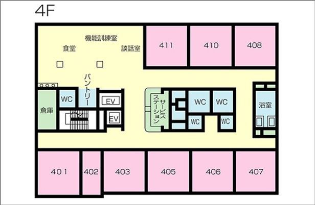 4階の施設配置図