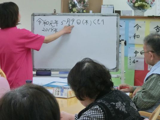 ホワイトボードのある会議室