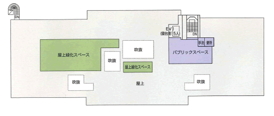 屋上庭園の図面