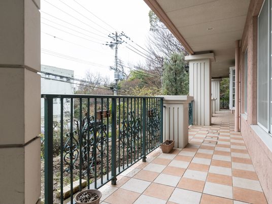 広々としたバルコニー風景