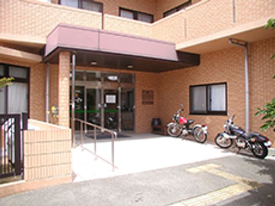 自転車がある入口