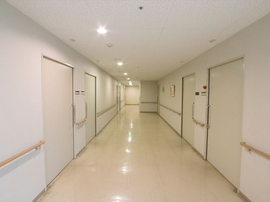 清潔な施設の廊下