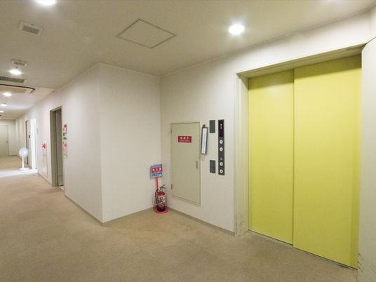 清潔な廊下とエレベーター