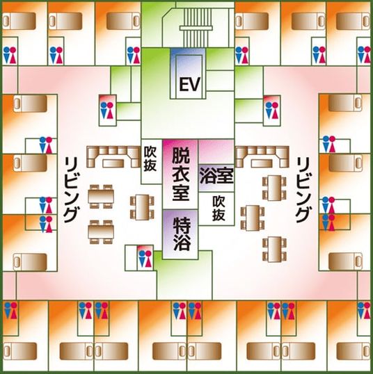 豊かな光が差し込むリビング