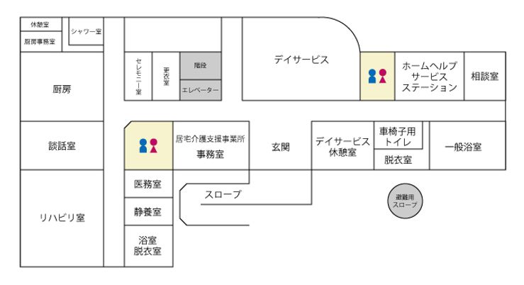 詳細な施設の間取り図