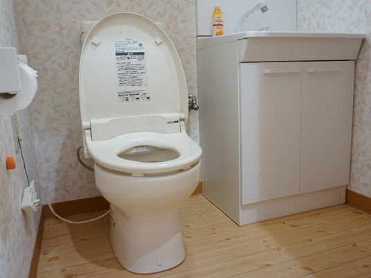 清潔なトイレの一角