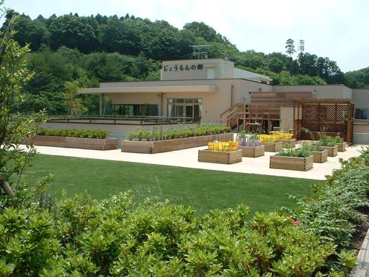 緑豊かな屋上庭園