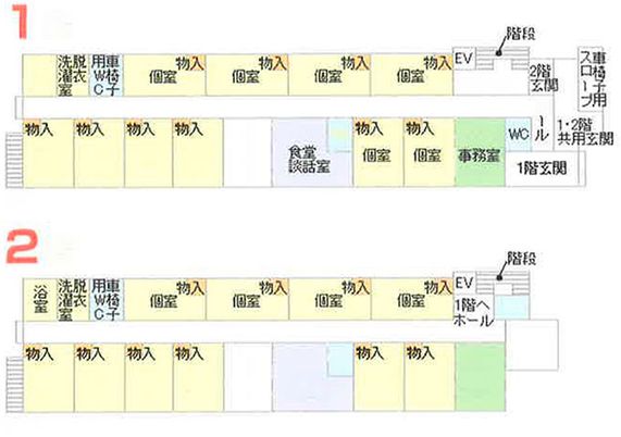広い交流スペースの間取り