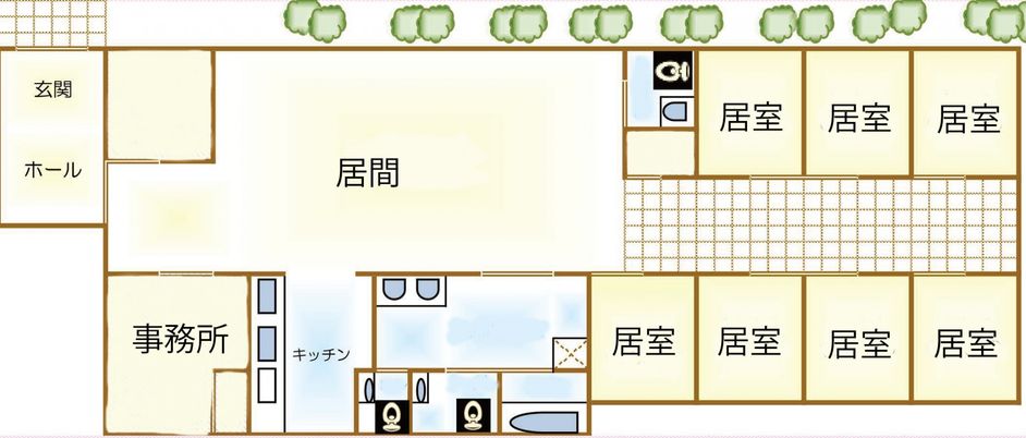 広々とした居間