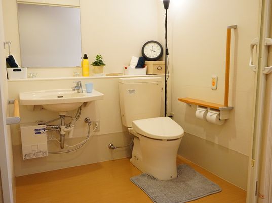 手すり付きトイレ空間