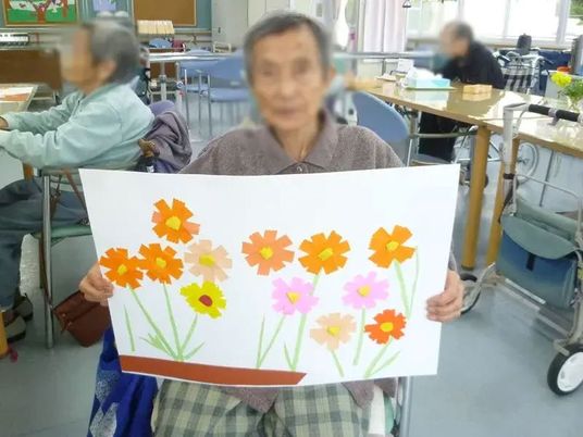 作品を持つ人のテーブル