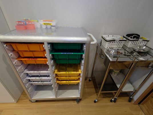 整理された医療器具