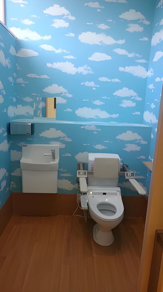 空の壁紙のトイレ