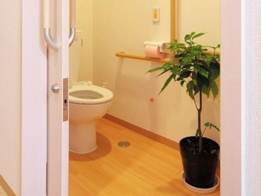 バリアフリートイレと植物