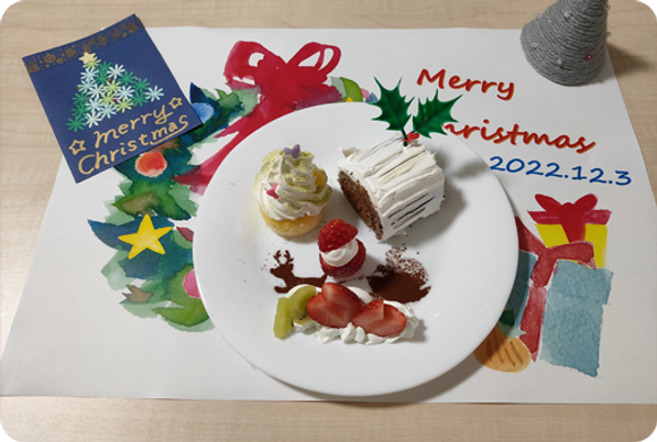 クリスマスケーキのプレート