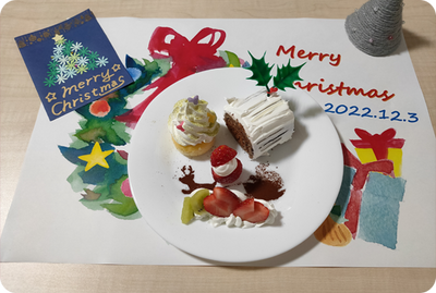 クリスマスケーキのプレート