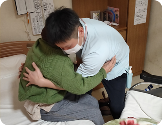 スタッフが寄り添う居室
