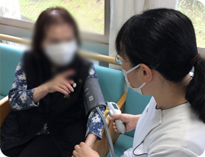 健康チェックの様子