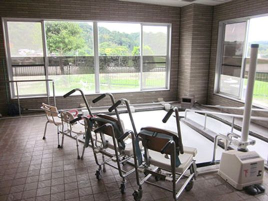 自然光が入る機能訓練室