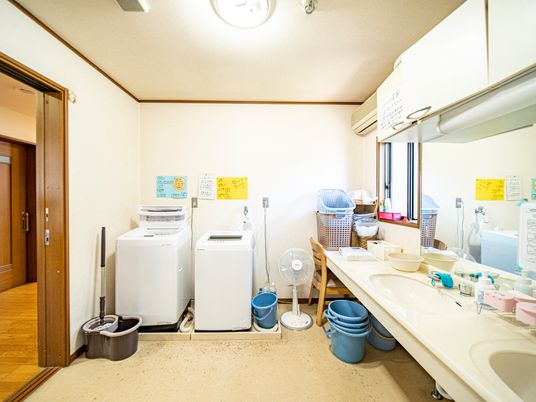 洗面所と洗濯機の設備