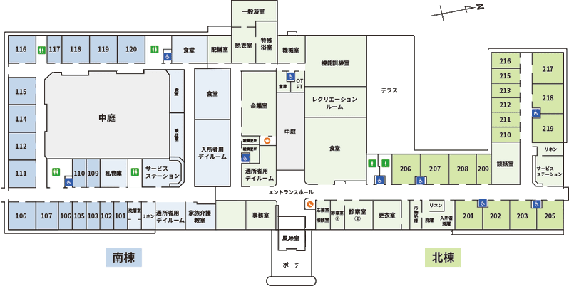 施設全体の見取り図