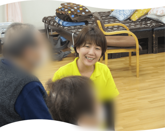 明るい空間の様子