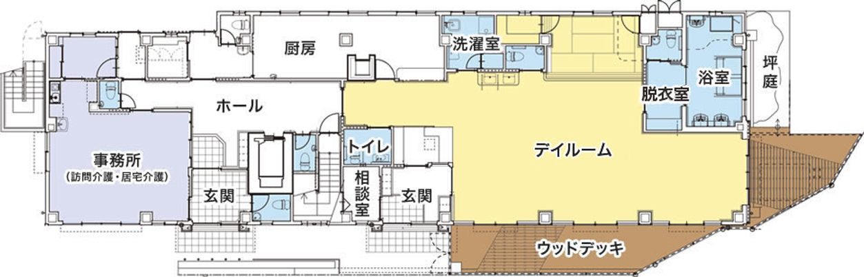 広い空間のデイルーム
